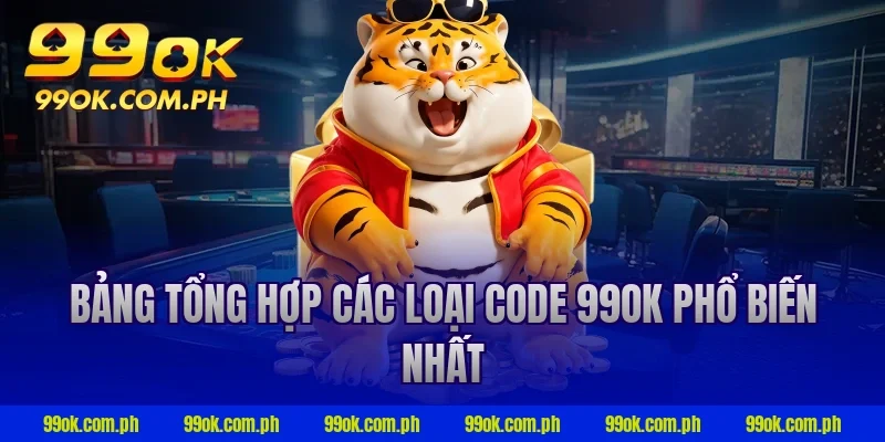 Bảng tổng hợp các loại code 99ok phổ biến nhất